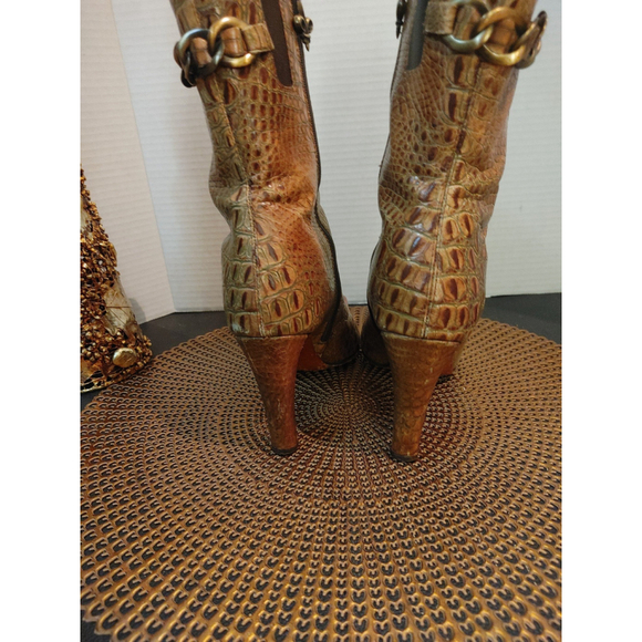 Donald J. Pliner Crocodile Boots Size 7 - Picture 6 of 8